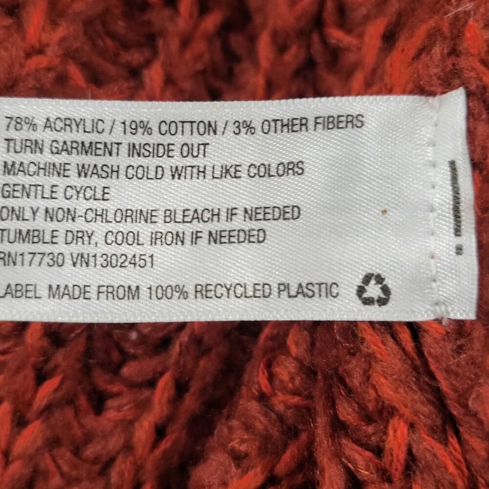 Universal Thread Vibrant Burnt Orange/Red Cowl Ne… - image 2